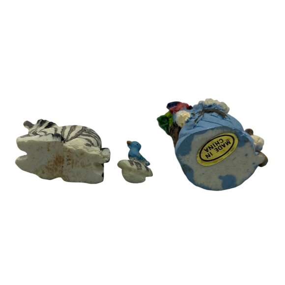 Noahs Ark Tiny Ceramic Tea Set With Animal Cups Creamer Sugar Scene Plate - Picture 16 of 16